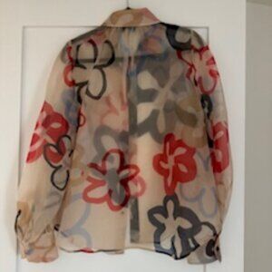 Lee Mathews sheer blouse